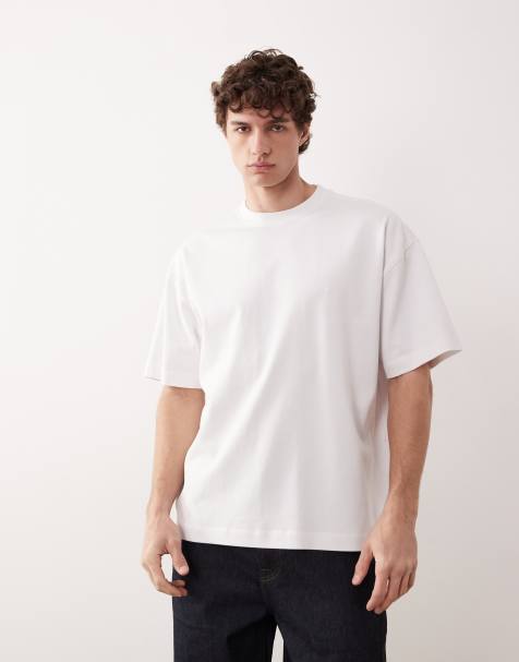 ASOS COLLECTIVE - Hvid oversized T-shirt i superkraftigt stof - view 1