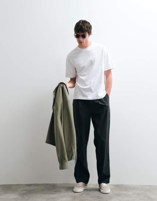 ASOS COLLECTIVE - Hvid T-shirt i superkraftigt stof, 2 af 5