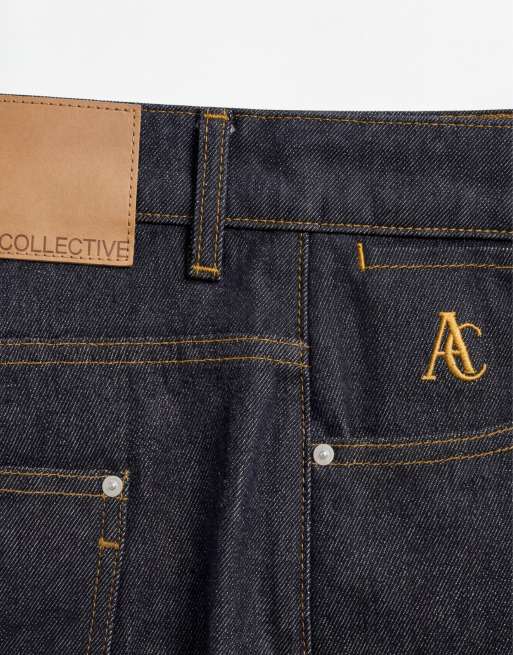 ASOS COLLECTIVE - Indigoblå denimshorts med vide ben, 8 af 9