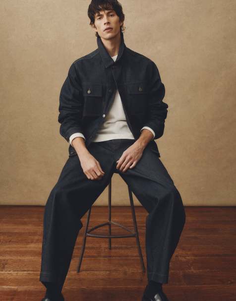 ASOS COLLECTIVE – Indigoblå, klassisk jeansjacka, del av set - view 1