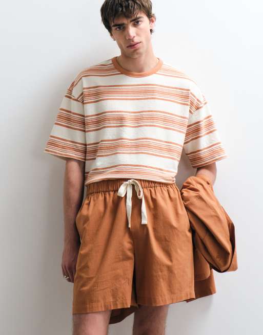 ASOS COLLECTIVE - Co-ord set van katoen-linnenmix in oranje, 3 van 3