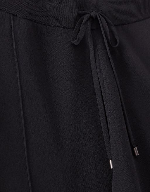 ASOS COLLECTIVE knitted tapered jogger co-ord in black, 7 of 7