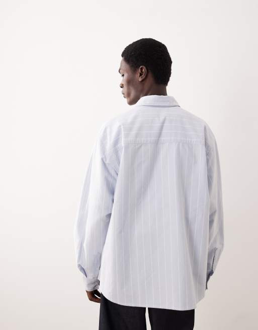 ASOS COLLECTIVE – Koszula oxford super oversize w niebiesko-białe paski, 5 z 7