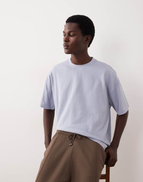 ASOS COLLECTIVE – Ljusblå, superkraftig t-shirt i oversize - view 1