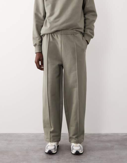 ASOS COLLECTIVE loose fit super heavyweight joggers in pale khaki, 3 of 7