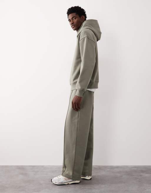 ASOS COLLECTIVE loose fit super heavyweight joggers in pale khaki, 5 of 7