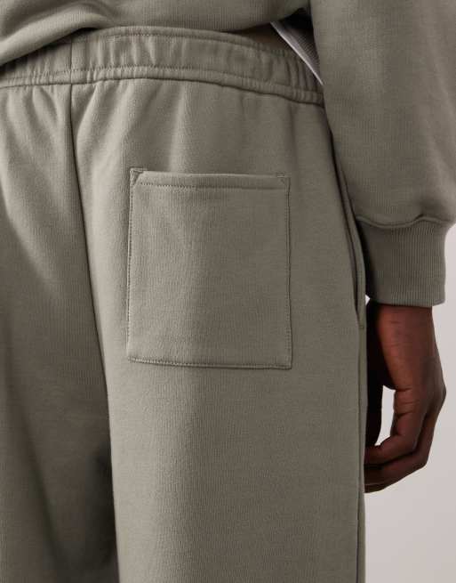 ASOS COLLECTIVE loose fit super heavyweight joggers in pale khaki, 6 of 7