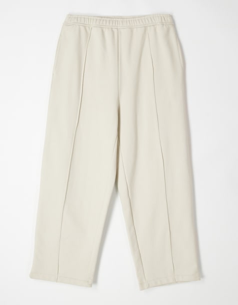 ASOS COLLECTIVE - Losvallende joggingbroek van superzware stof in gebroken wit - view 1