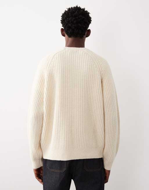 ASOS COLLECTIVE - Maglione oversize lavorato in lana écru, 3 di 7