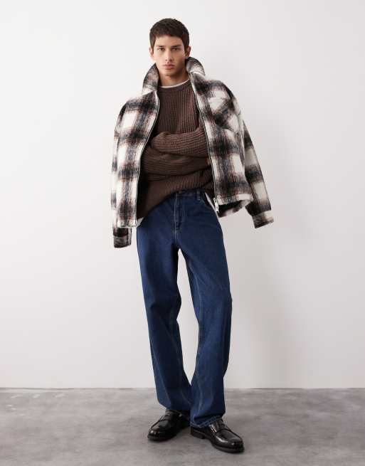 ASOS COLLECTIVE - Maglione oversize lavorato in lana marrone, 2 di 7