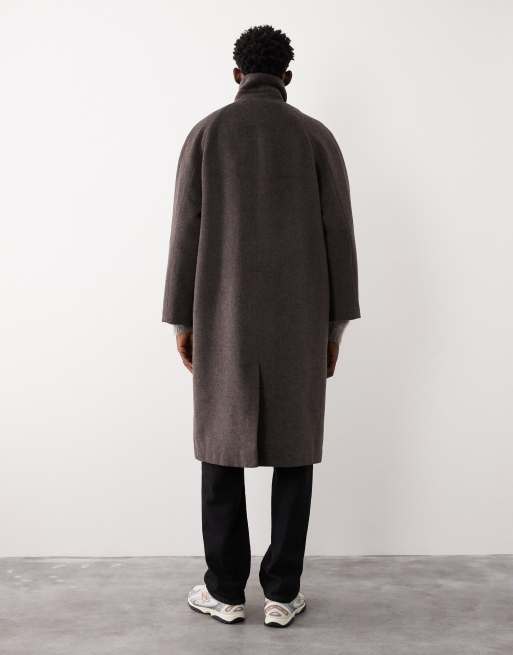 ASOS COLLECTIVE - Manteau en laine mélangée - Gris, 2 de 7