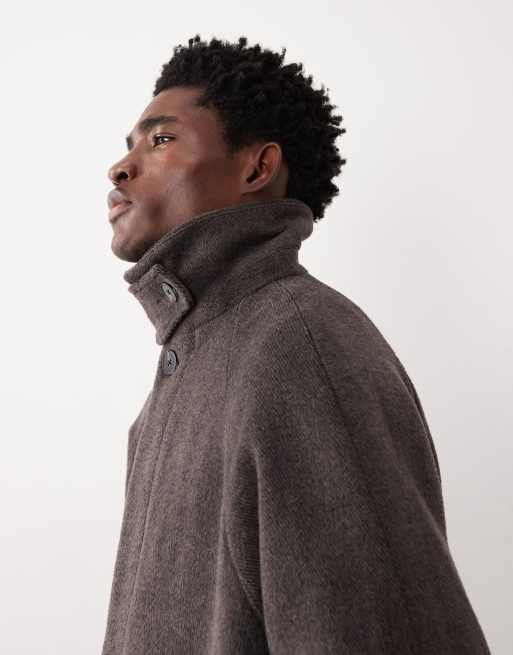 ASOS COLLECTIVE - Manteau en laine mélangée - Gris, 4 de 7