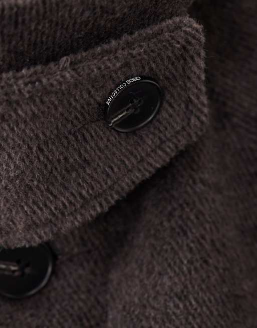 ASOS COLLECTIVE - Manteau en laine mélangée - Gris, 5 de 7