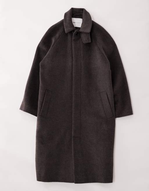 ASOS COLLECTIVE - Manteau en laine mélangée - Gris, 6 de 7