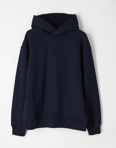 ASOS COLLECTIVE – Marinblå, extra kraftig huvtröja i oversize - view 1