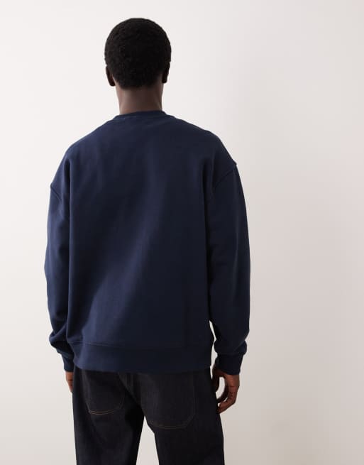 ASOS COLLECTIVE – Marinblå, superkraftig tröja i oversized fit med rund halsringning, 4 av 6