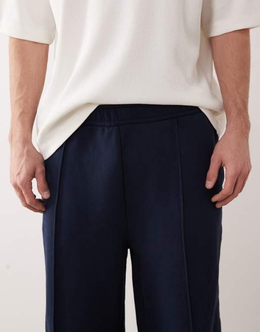 ASOS COLLECTIVE – Marinblå, superkraftiga mjukisbyxor med ledig passform, 3 av 6