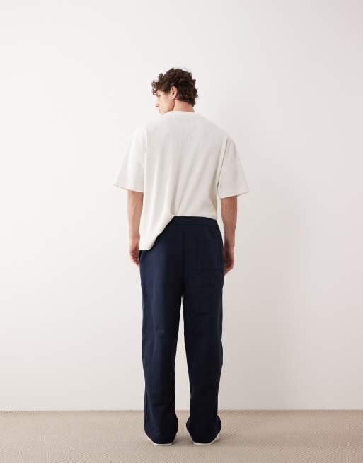 ASOS COLLECTIVE - Marineblå løstsiddende joggingbukser i superkraftigt stof, 2 af 6