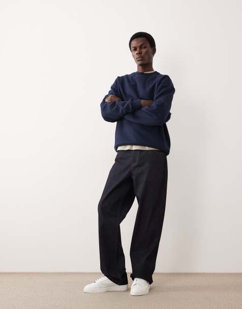 ASOS COLLECTIVE - Marineblåt og oversized sæt i ekstra kraftigt stof - view 1