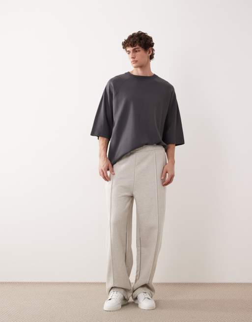 ASOS COLLECTIVE – Mörkgrå, superkraftig t-shirt i extra oversize med raglanärmar, 2 av 6