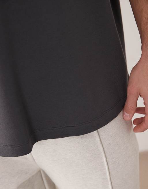 ASOS COLLECTIVE – Mörkgrå, superkraftig t-shirt i extra oversize med raglanärmar, 4 av 6