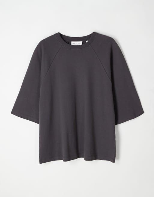 ASOS COLLECTIVE – Mörkgrå, superkraftig t-shirt i extra oversize med raglanärmar, 5 av 6
