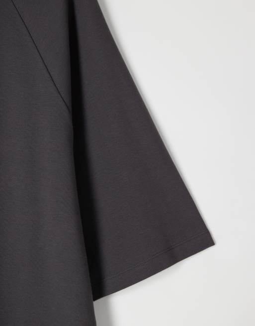ASOS COLLECTIVE – Mörkgrå, superkraftig t-shirt i extra oversize med raglanärmar, 6 av 6