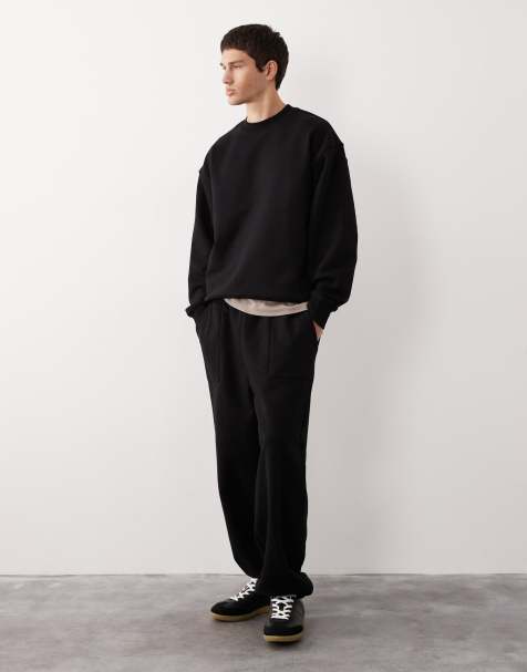 ASOS COLLECTIVE - Oversized co-ord set van superzware stof in zwart - view 1