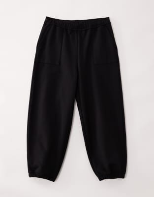 ASOS COLLECTIVE ASOS COLLECTIVE oversized cuffed super heavyweight jogger in black - BLACK