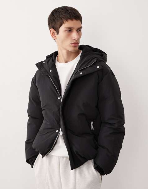 ASOS COLLECTIVE oversized down fill puffer jacket in black - BLACK - view 1