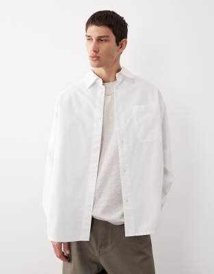 ASOS COLLECTIVE oversized oxford shirt in white