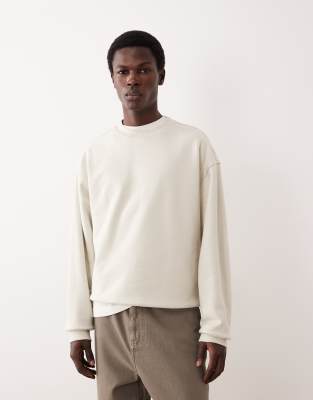 Asos Collective Oversized Super Heavyweight Crew In White