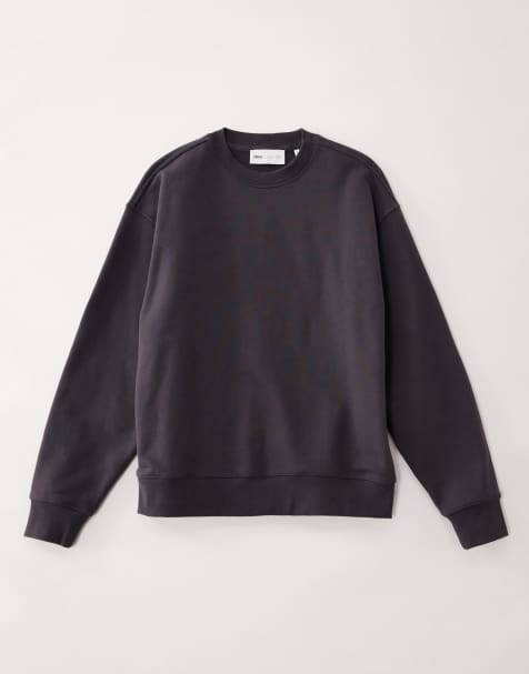 ASOS COLLECTIVE oversized super heavyweight crew neck sweatshirt in charcoal - view 1
