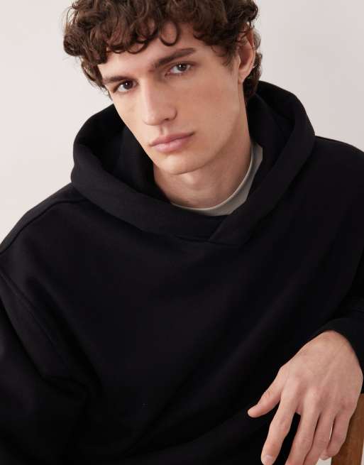 ASOS COLLECTIVE AC-T-2572 signature fit super heavyweight hoodie in black