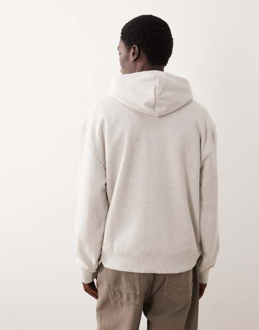 ASOS COLLECTIVE oversized super heavyweight hoodie in grey marl, 4 of 6
