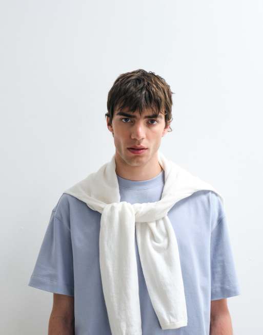 ASOS COLLECTIVE - Oversized T-shirt van superzware stof in lichtblauw, 2 van 5