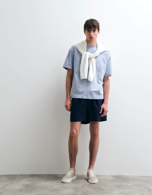 ASOS COLLECTIVE - Oversized T-shirt van superzware stof in lichtblauw, 3 van 5