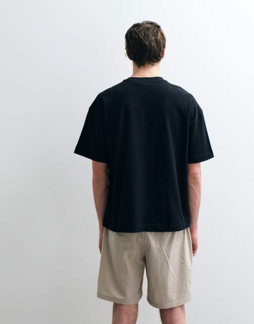 ASOS COLLECTIVE - Oversized T-shirt van superzware stof in zwart, 2 van 5