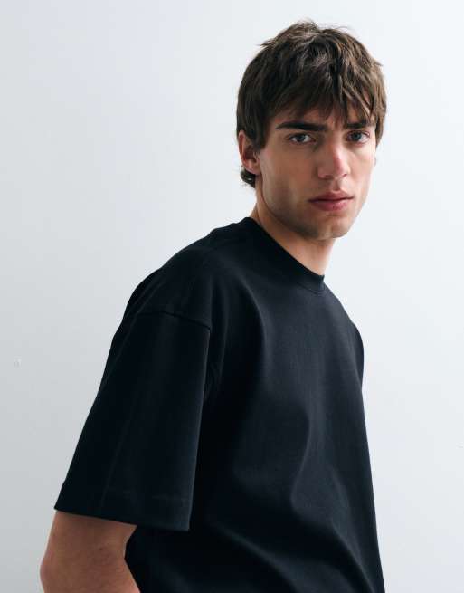 ASOS COLLECTIVE - Oversized T-shirt van superzware stof in zwart, 5 van 5