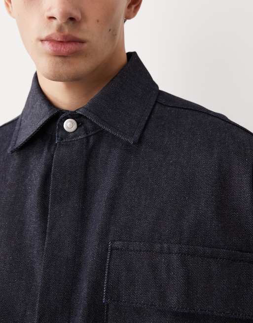 ASOS COLLECTIVE - Overskjorte i rå denim , 5 af 7
