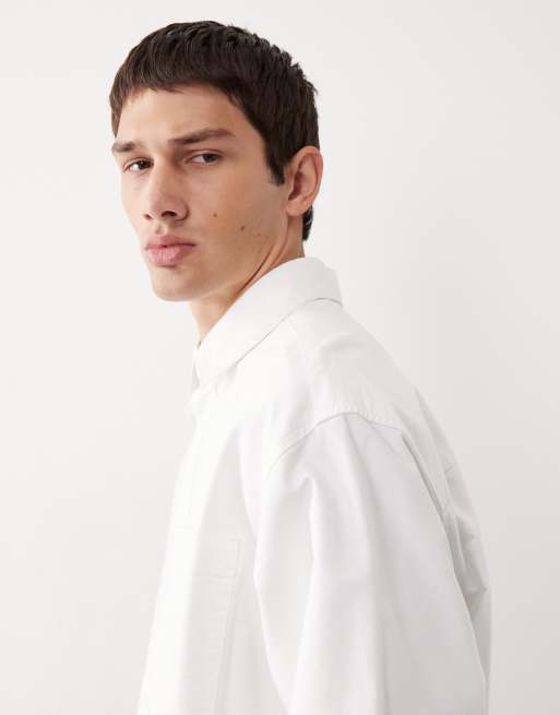 ASOS COLLECTIVE Oxford shirt in white , 4 of 7