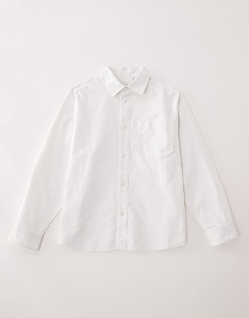 ASOS COLLECTIVE Oxford shirt in white , 6 of 7