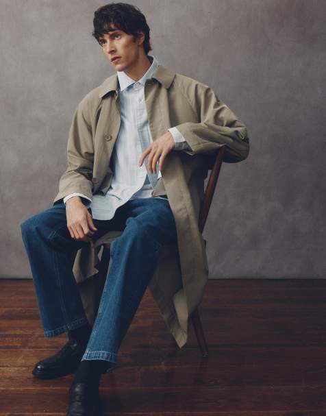 ASOS COLLECTIVE – Płaszcz bez podszewki w kolorze khaki - view 1