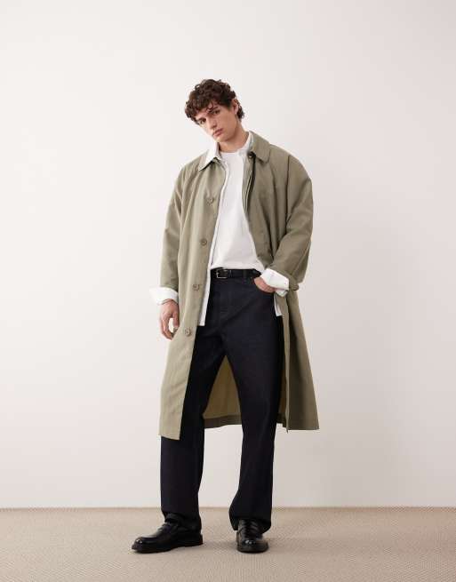 ASOS COLLECTIVE – Płaszcz bez podszewki w kolorze khaki, 2 z 7