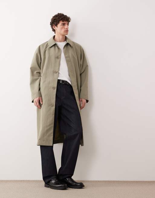 ASOS COLLECTIVE – Płaszcz bez podszewki w kolorze khaki, 5 z 7