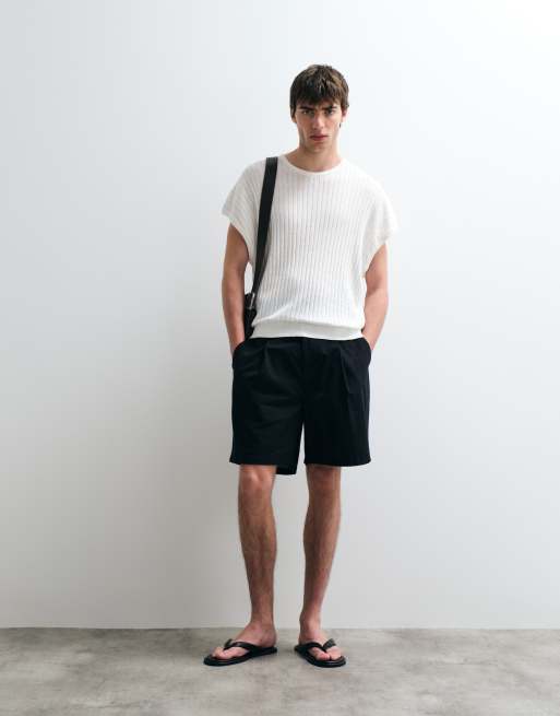 ASOS COLLECTIVE - Råhvid oversized overdel i hørrigt stof, 2 af 5