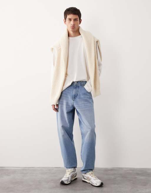 ASOS COLLECTIVE regular heavyweight long sleeve t-shirt in cream - CREAM, 2 of 5