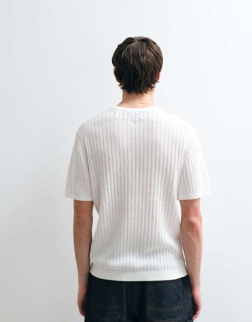 ASOS COLLECTIVE relaxed linen rich t-shirt in ecru, 3 of 5