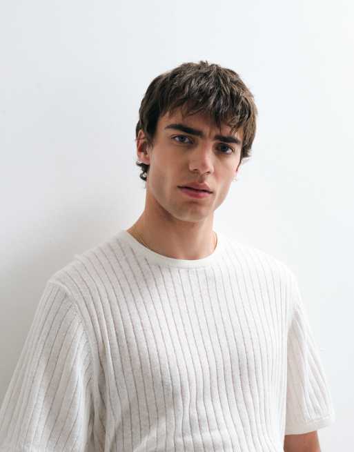 ASOS COLLECTIVE relaxed linen rich t-shirt in ecru, 4 of 5