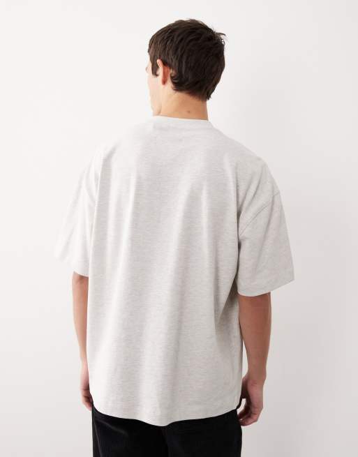 ASOS COLLECTIVE – Schweres Oversize-T-Shirt in Heidegrau meliert, 4 von 7